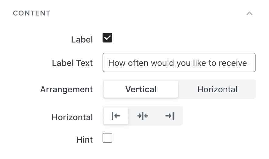 A preference page's radio button settings show a Label Text field