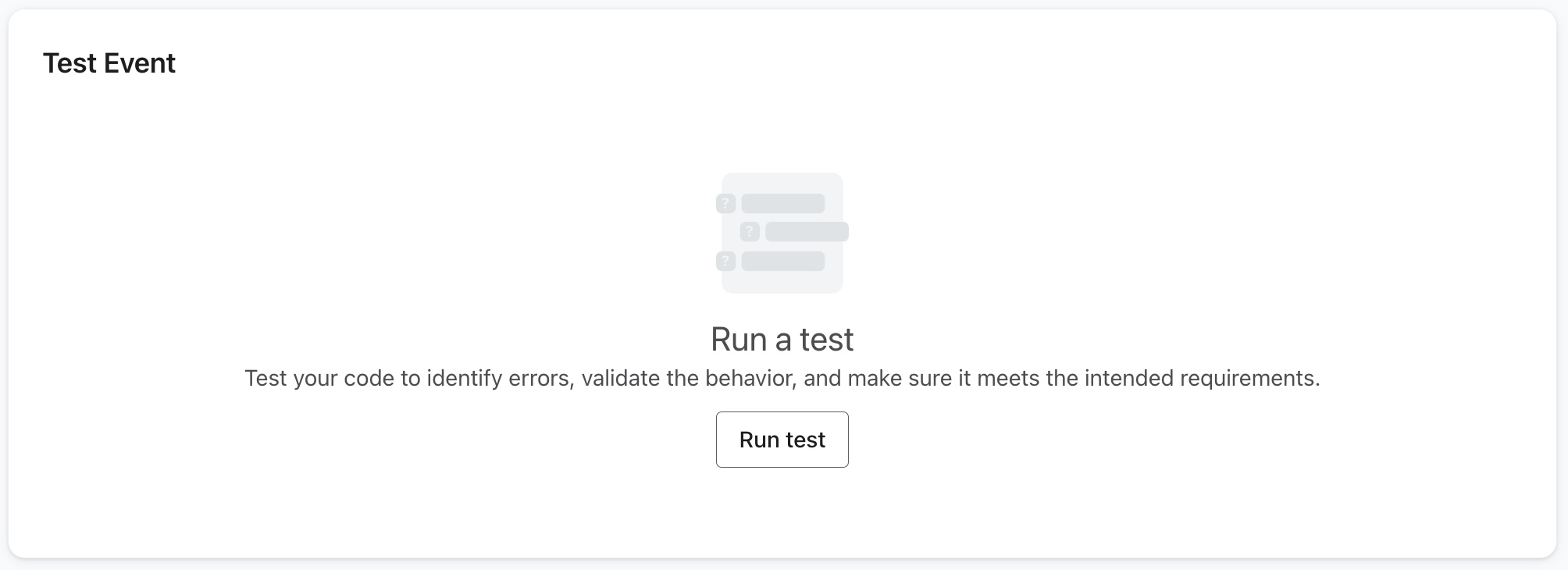 Schaltfläche Test ausführen