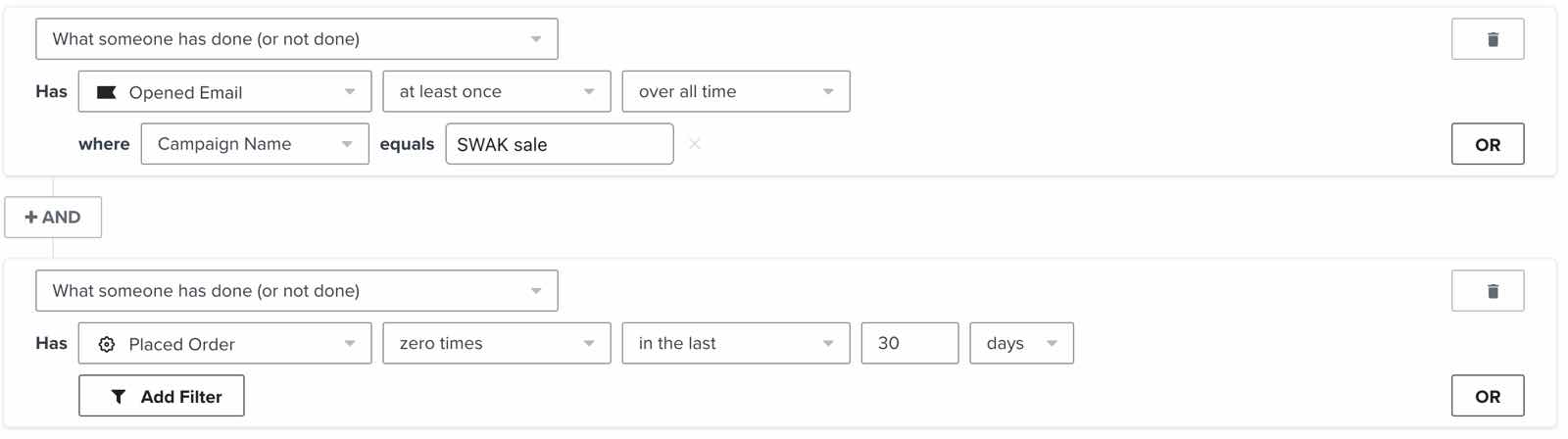 Kanalübergreifendes Targeting-Segment