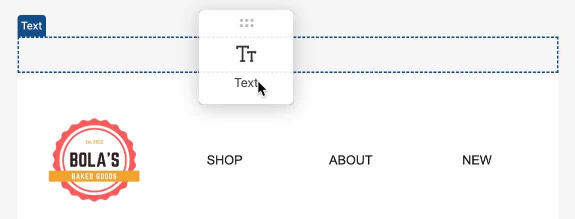 Textbanner oben hinzufügen