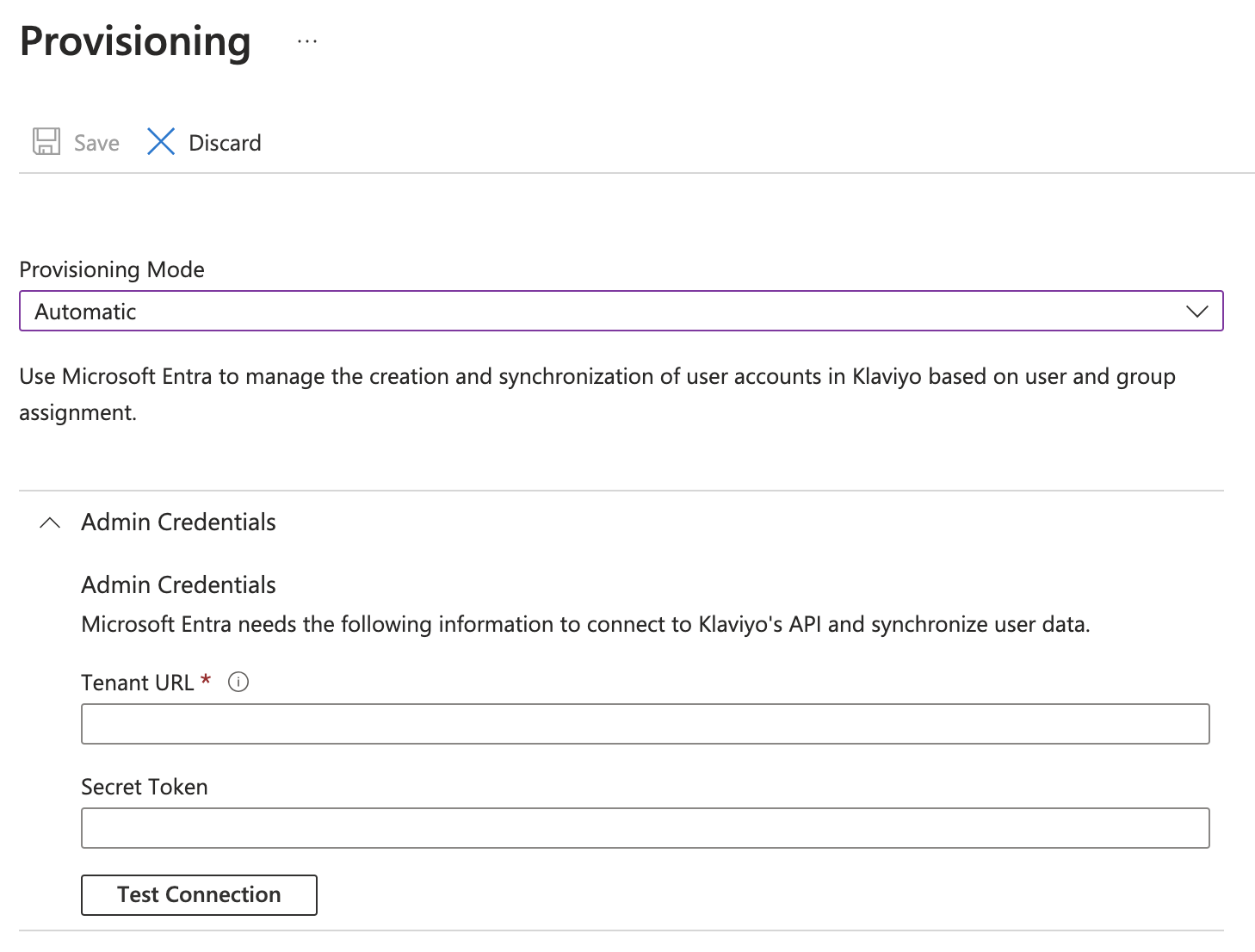 Changing the Provisioning mode to automatic