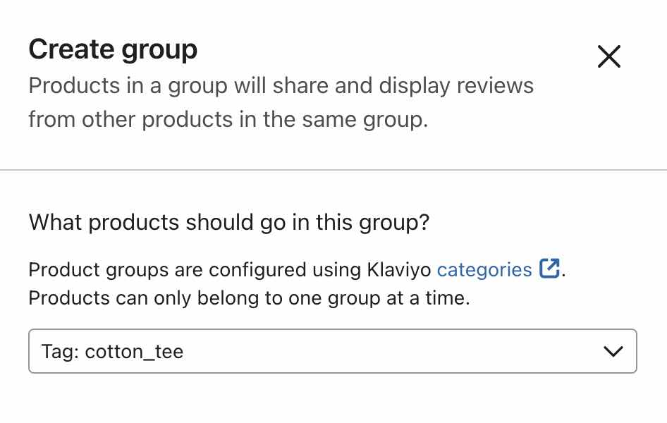 Create a product group