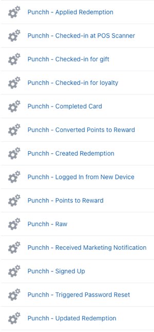 Punchh metrics in Klaviyo