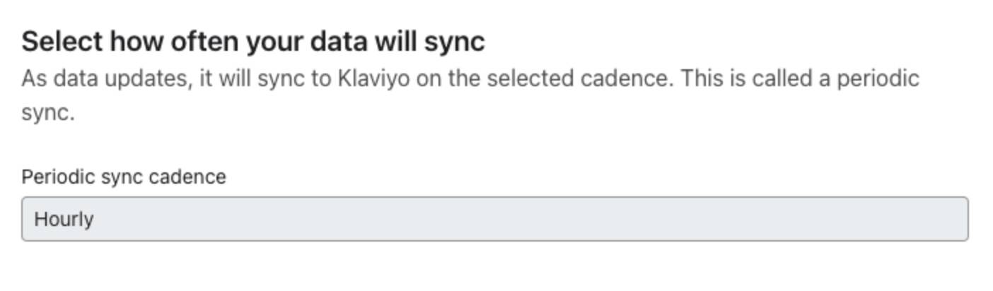 Periodic sync cadence field