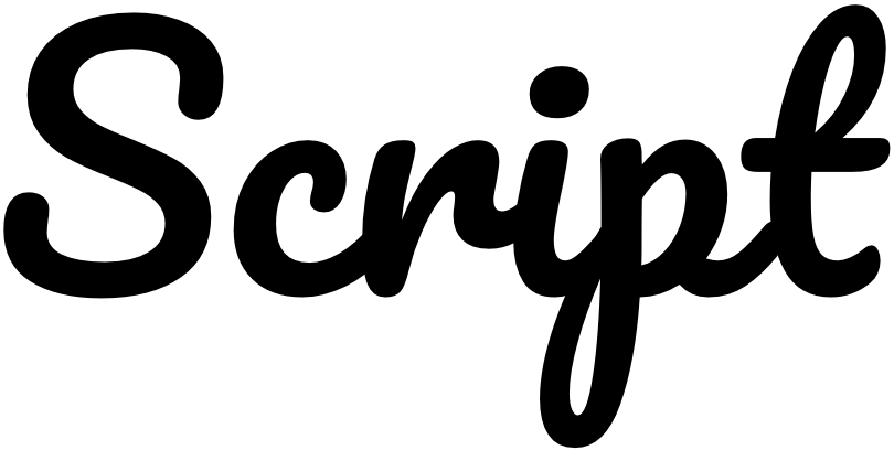 Esempio di font Script