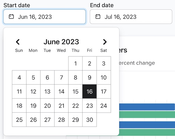 Vue de calendrier