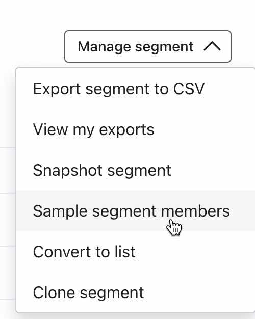 Sample segment members