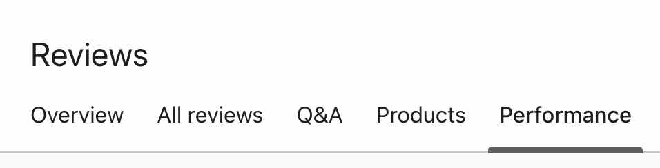 Performance tab reviews