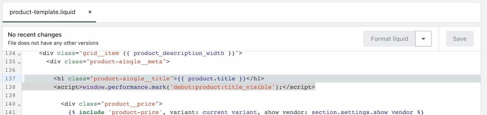 Product title code