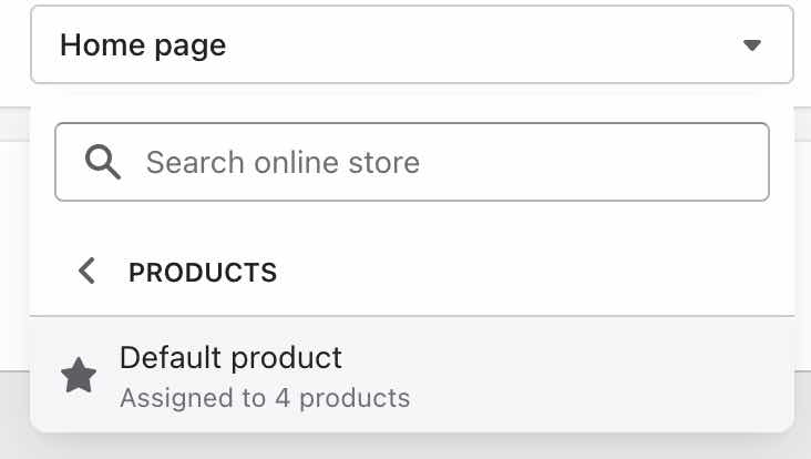 The default products template