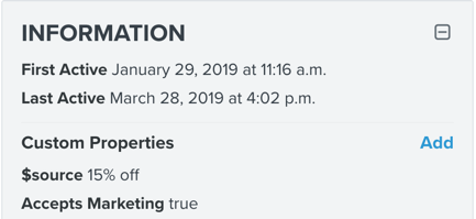 A boolean value in a profile's custom properties