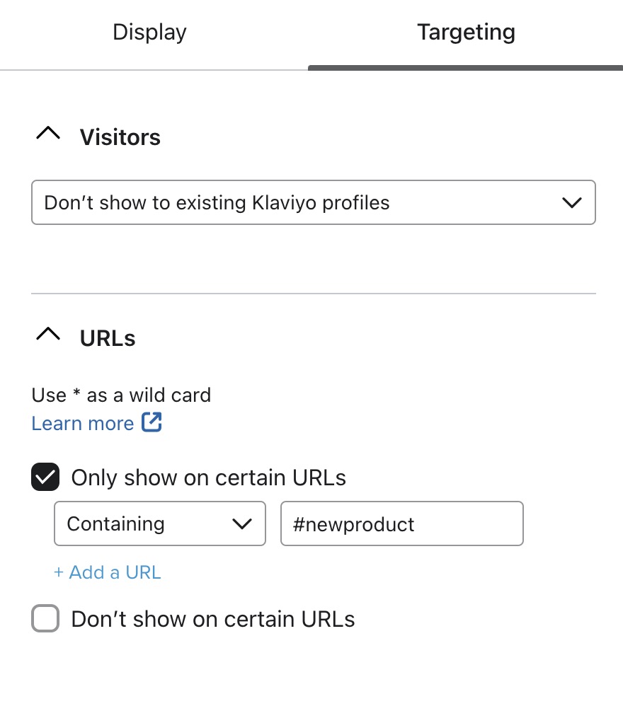 Modulo di targeting per il link di ancoraggio