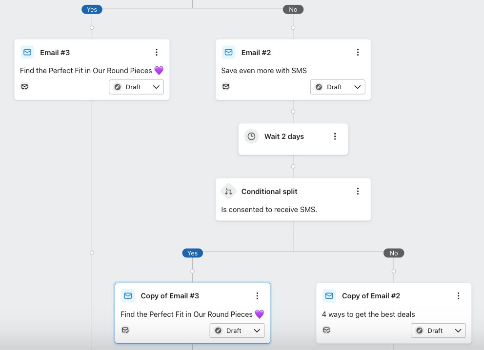 End of a flow that encourages SMS sign-ups