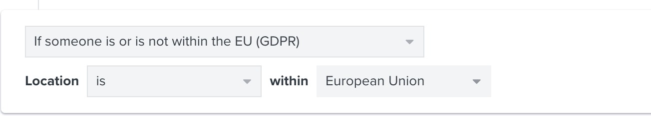 Segment permettant d’identifier les contacts situés dans l’Union européenne.