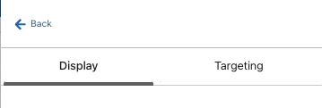 The Display and Targeting toggles within the Targeting & behaviors tab in the form editor.