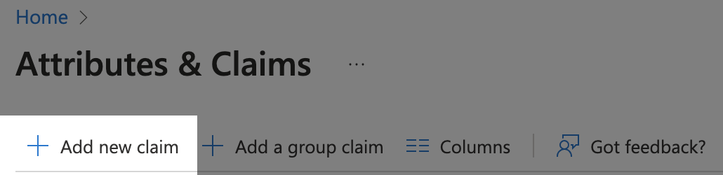 Adding new claim in the Attributes & Claim page