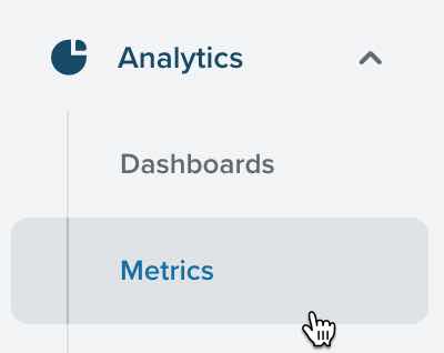 The Metrics menu item