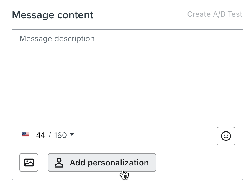 The Add personalization button