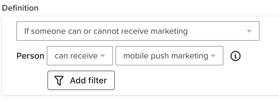 New conditon to identify profiles that have a mobile push token