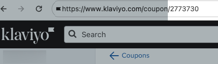 The 7-digit coupon ID highlighted in the URL for an example coupon.