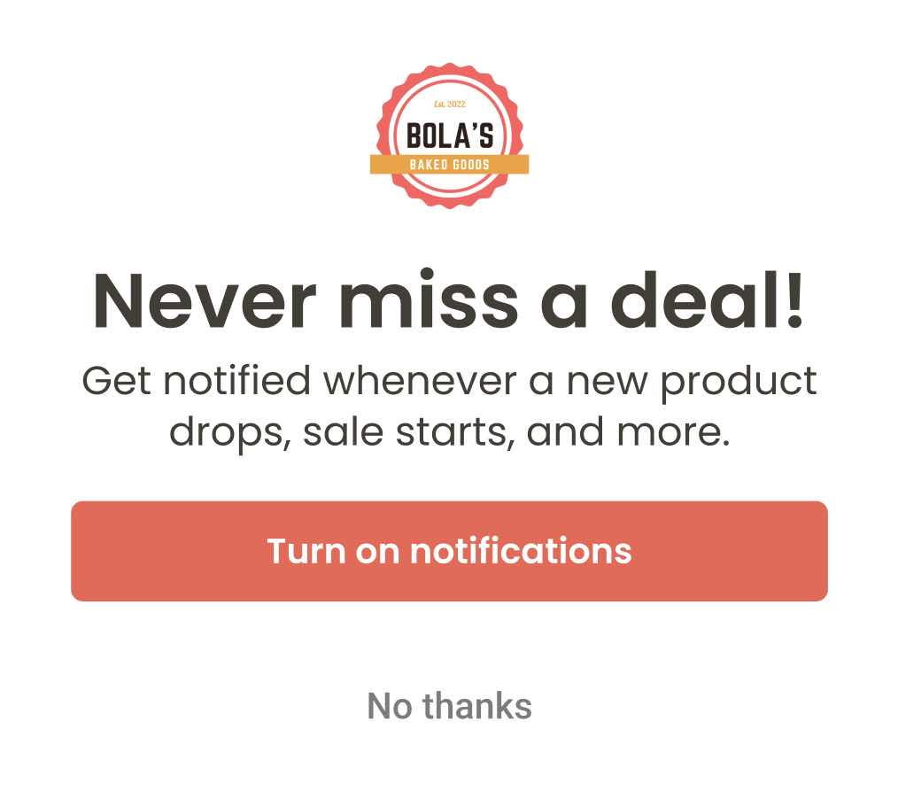 Example of a opt-in message for an app