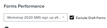 Checkbox option checked removing draft forms from appearing in the data chart