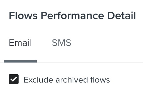 The checkbox next to exclude draft flows checked