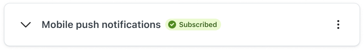 Subscribed status for push consent