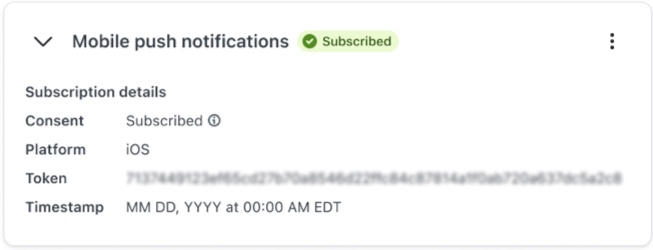 Le canal des notifications push est développé pour afficher les détails