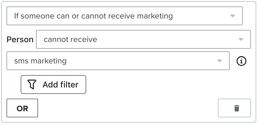 New filter for 'person cannot receive SMS marketing'