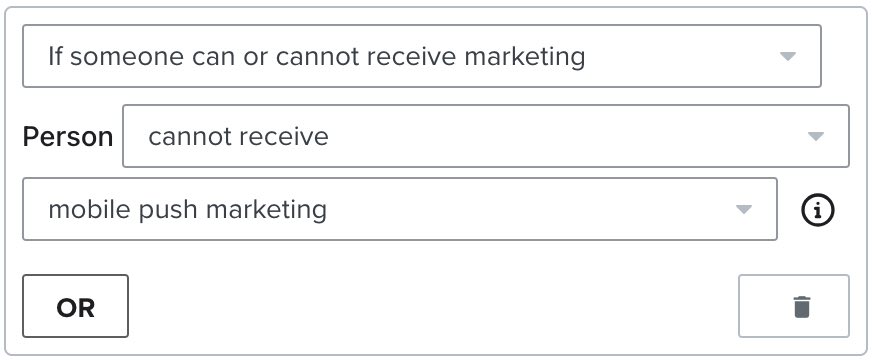 New filter for 'person cannot receive mobile push marketing'