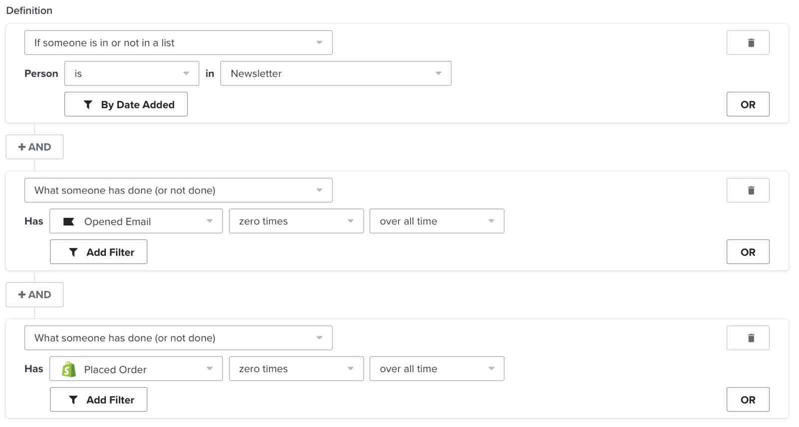 A segment of profiles who are subscribers, but haven't purchased or engaged in a long time