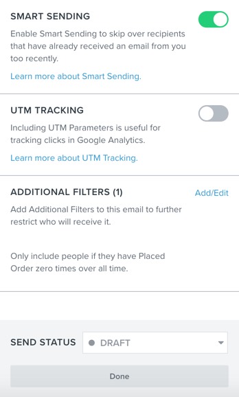 Message settings for an individual flow message found in the left sidebar of the flow builder.