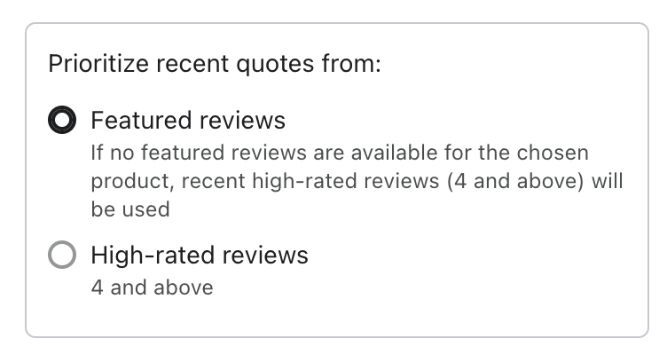 Review prioritization options