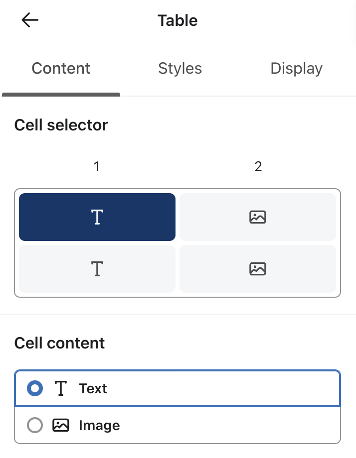 The Cell selection area