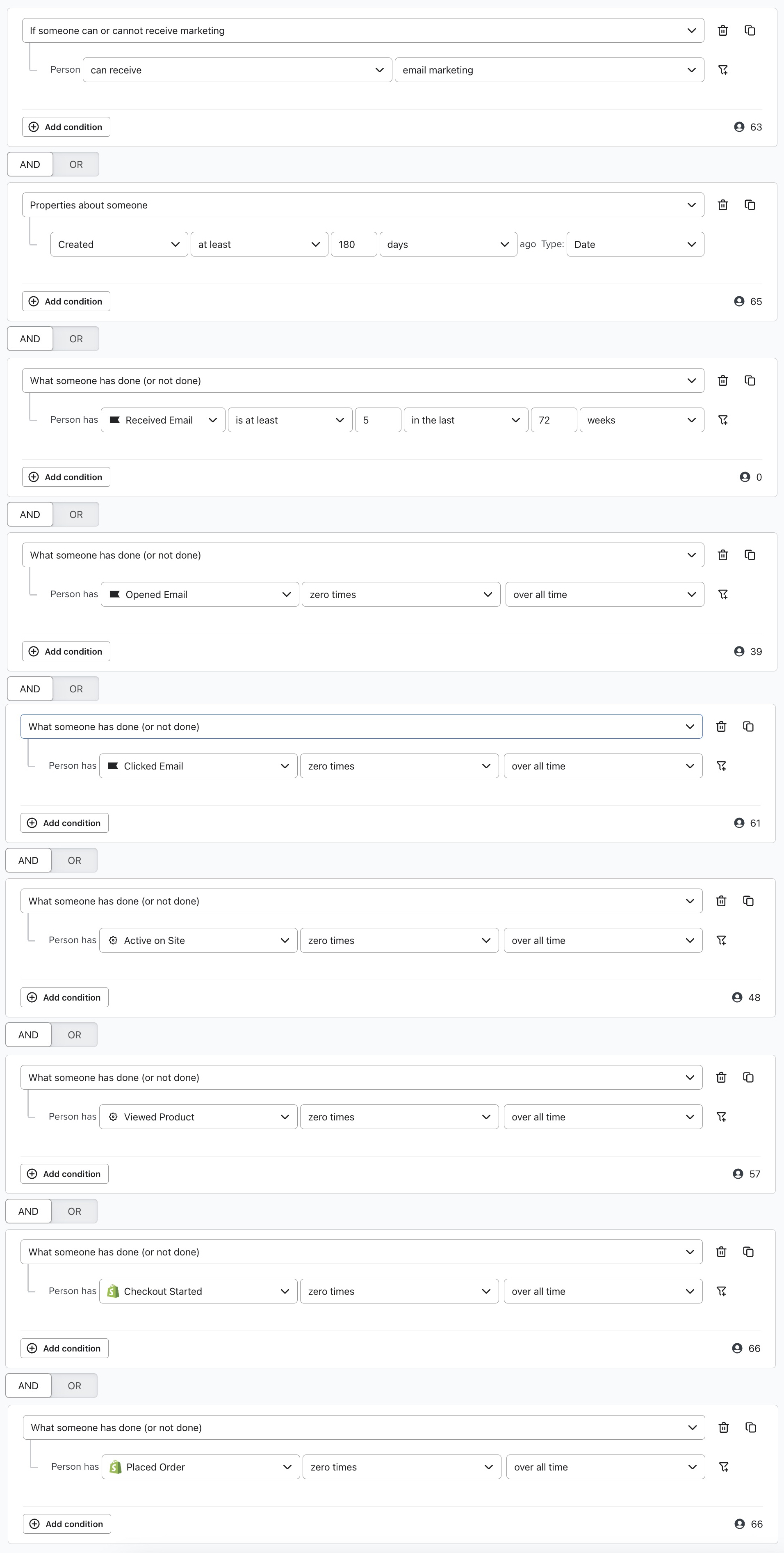 Inactivity segment