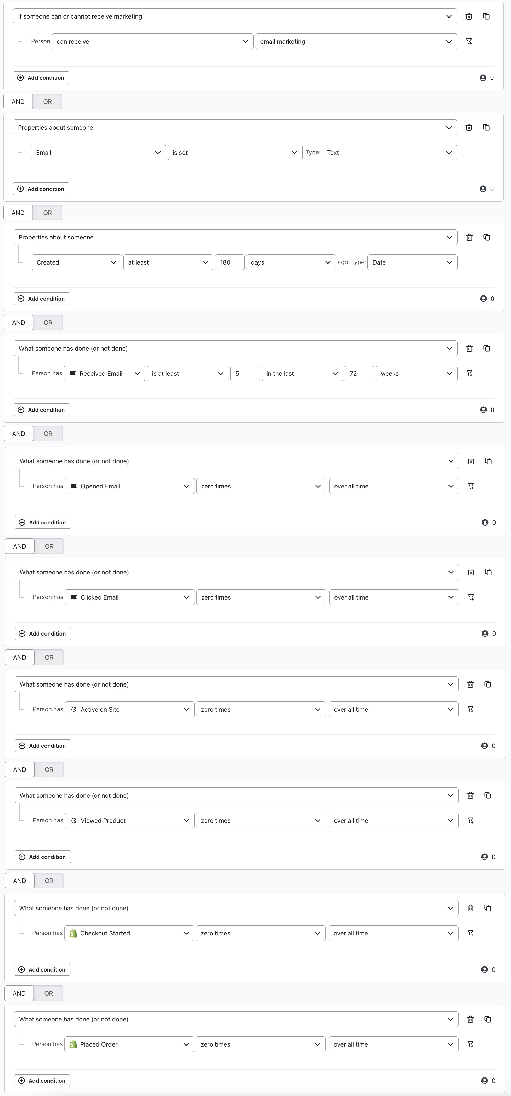 Inactivity segment