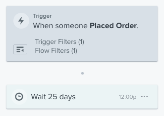 Placed Order flow trigger with 1 trigger filter and 1 flow filter