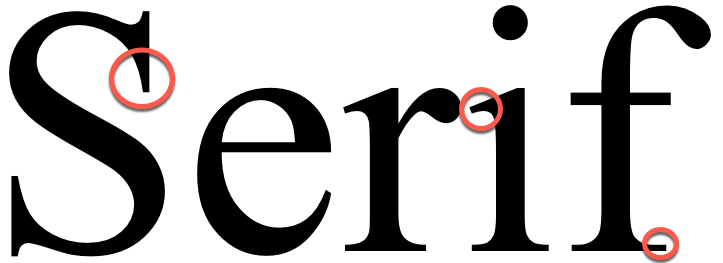 Example of a serif font