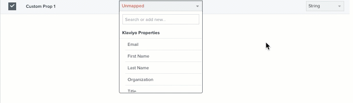 Select data type for each field