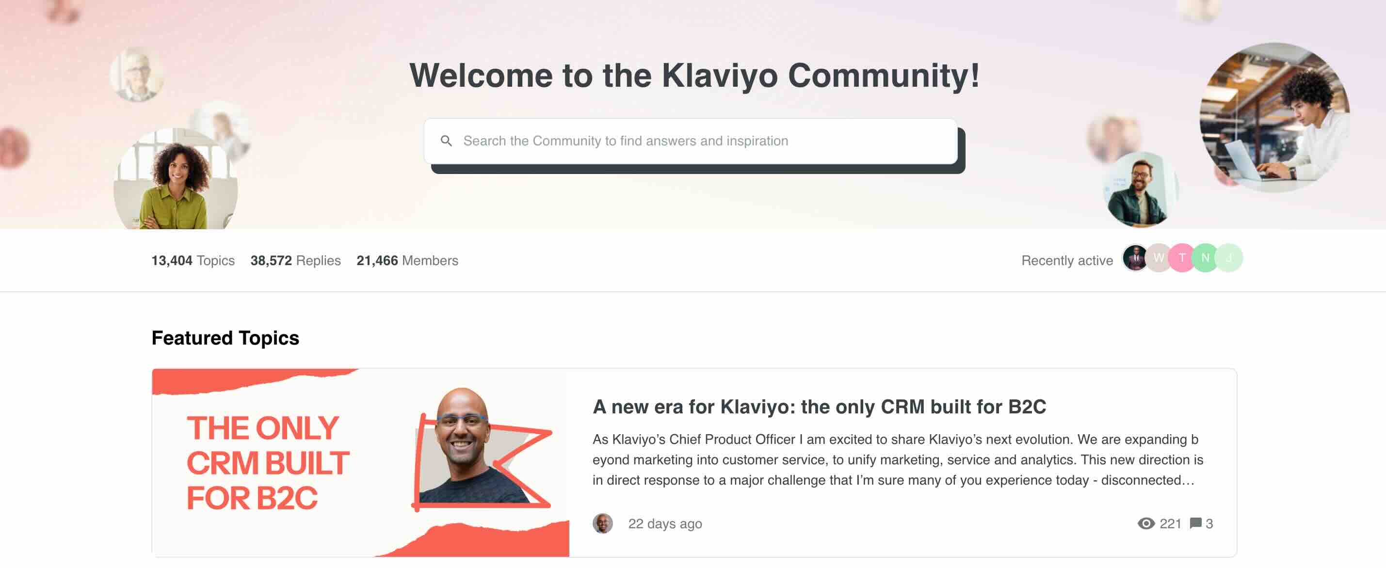 Klaviyo Community, een forum waar je op al je Klaviyo-vragen een antwoord kunt krijgen