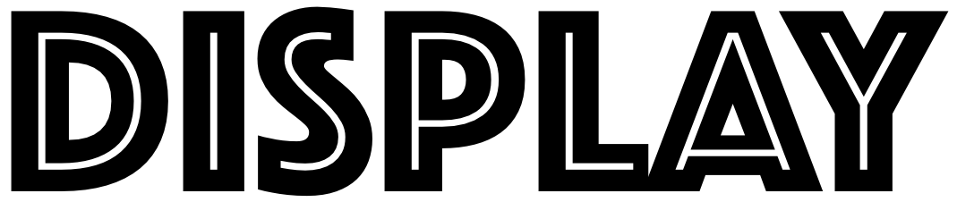 Voorbeeld van een Display-lettertype