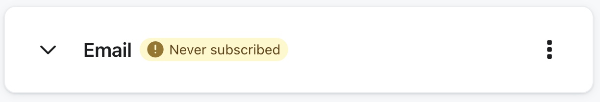 profiel dat nooit wordt aangemeld voor e-mail
