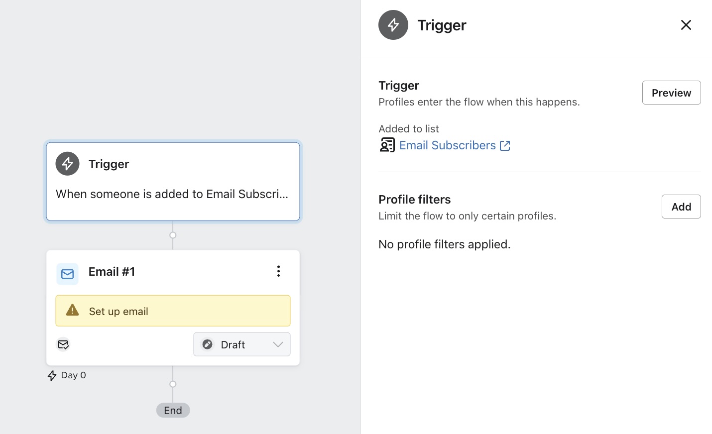 Toegevoegd aan lijst flow trigger