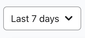 De vervolgkeuzelijst Tijdsbestek bovenaan het rapport toont 7 dagen