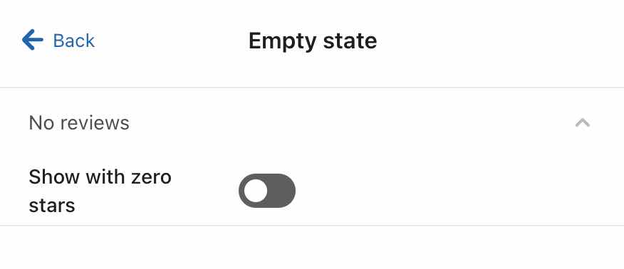 De knop Niet tonen in de instellingen van een widget