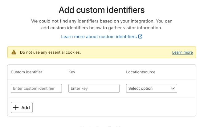 Optie om meer aangepaste identificatiemiddelen toe te voegen