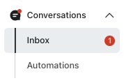 Het tabblad Inbox geselecteerd in het hoofdnavigatiemenu van Klaviyo.