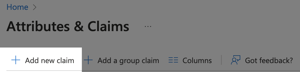 Nieuwe claim toevoegen op de pagina Attributen & Claim