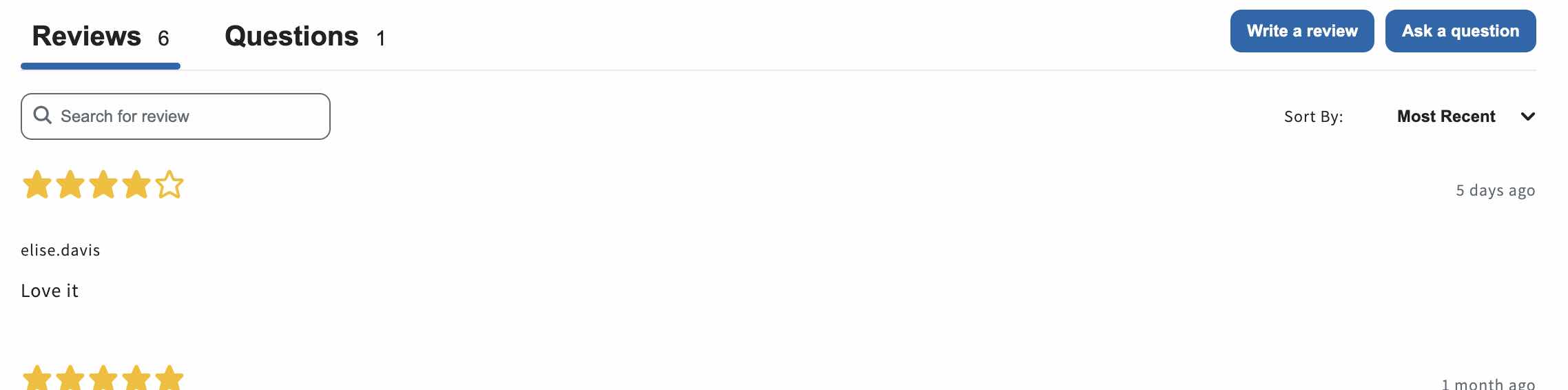 Lista recenzji widżet